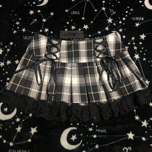 Dolls Kill Ivory Charm School Dropout Skirt